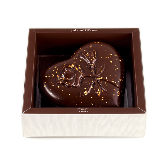 Palomas Cœur Chocolat Gianduja Noir Coffret