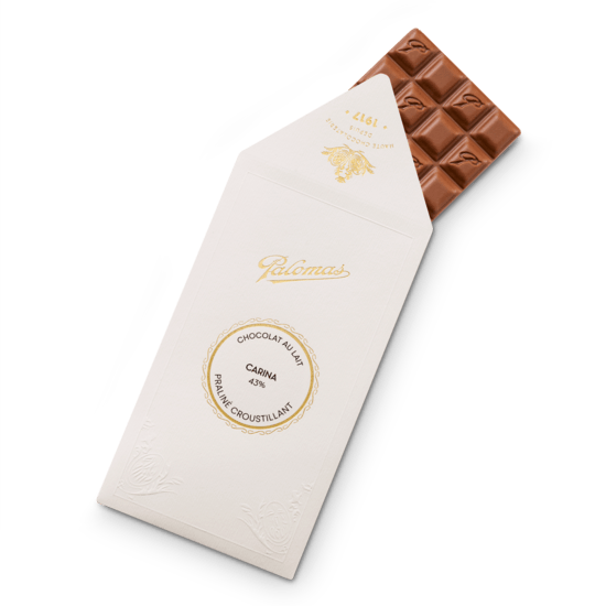 Palomas Tablette Chocolat Lait Praliné Croustillant 110g