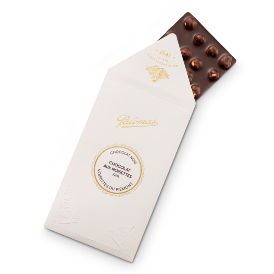 Palomas Tablette Chocolat Noir Noisettes du Piémont 90g